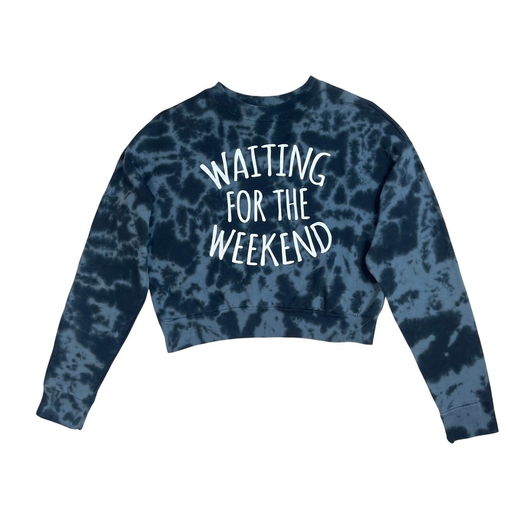 Tie Dye Cropped Sweatshirt Women's XS Athleisure Boho‎ Y2K Indie